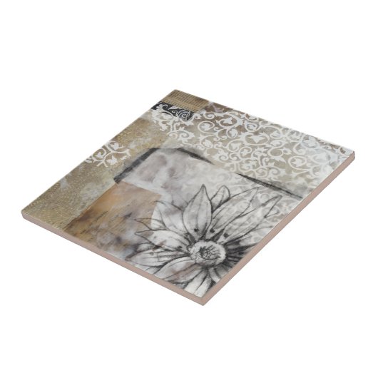 Carreau Collage Fleur II (Côté)