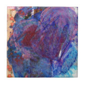 Carreau Collage multimédia mixte Coeur Abstrait (Devant)