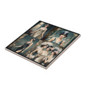 Carreau Collage photo féminin des années 1920, (Côté)