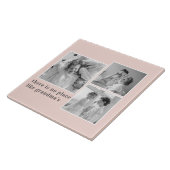 Carreau Collage Photo Pastel Pink Meilleur grand-mère Pois (Côté)