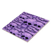 Carreau Collage pourpre celtique de crâne (Côté)