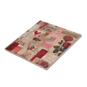 Carreau Collage Romantique Vintage Rose (1) (Côté)