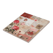 Carreau Collage Romantique Vintage Rose (3) (Côté)