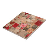 Carreau Collage romantique vintage Rose (5) (Côté)