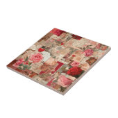 Carreau Collage Romantique Vintage Rose (7) (Côté)