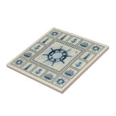 Carreau Collage vintage de la roue du bateau (Côté)