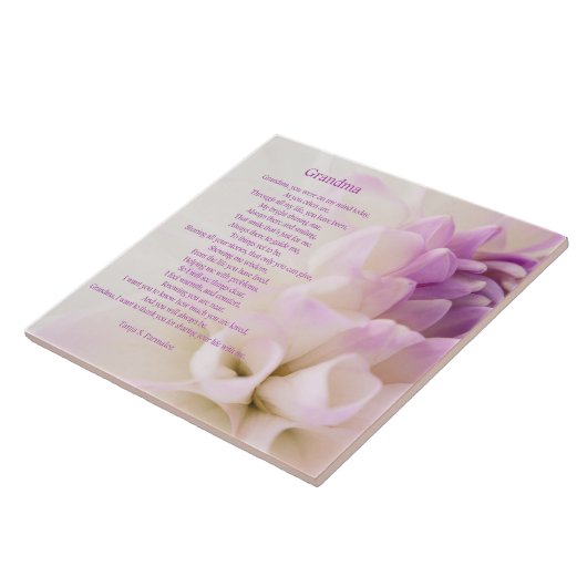 Carreau Collecteur de poésie de grand-maman (Côté)