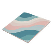 Carreau Collection Abstrait Moderne Rose Blush Menthe (Côté)