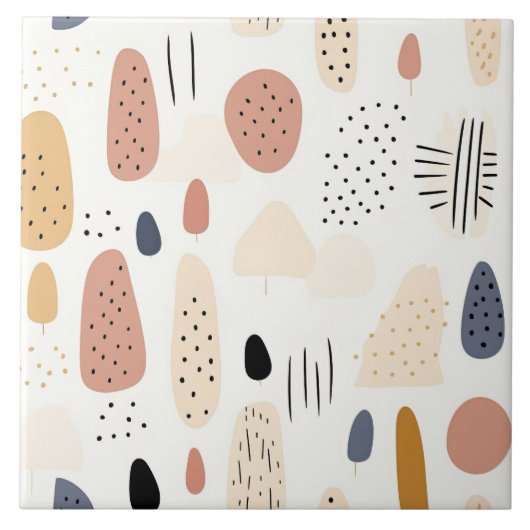 Carreau Collection Abstraite Retro Popular Boho (Devant)