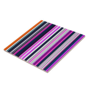 Carreau Collection de bandes blanches roses populaires