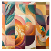 Carreau Collection de Carrés Abstraits rétro moderne (Devant)
