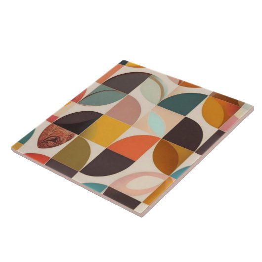 Carreau Collection de Carrés Abstraits tendance Retro (Côté)