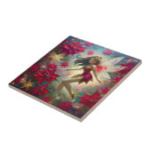 Carreau Collection de fées de Noël - Cheveux Brown moyens (Côté)