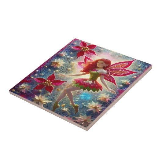 Carreau Collection de fées de Noël - Cheveux rouges (Côté)