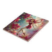 Carreau Collection de fées de Noël - Cheveux rouges Roses (Côté)