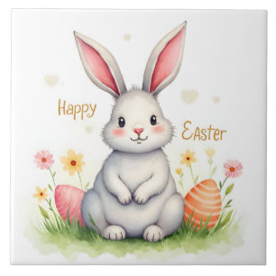Carreau Collection de lapin de Pâques mignon moderne et d'