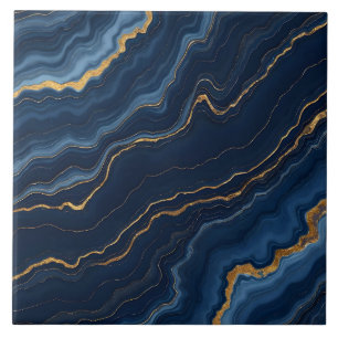 Carreau Collection de marbre bleu or de la marine moderne