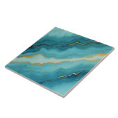 Carreau Collection de marbre bleu turquoise moderne (Côté)