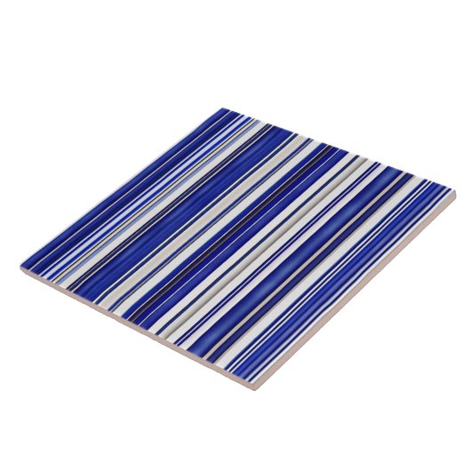 Carreau Collection été tendance Marine Blue Boat Stripes (Côté)