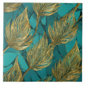 Carreau Collection Feuille tendance Turquoise Gold Boho (Devant)