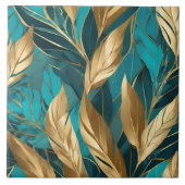 Carreau Collection Feuille tendance Turquoise Gold Boho (Devant)