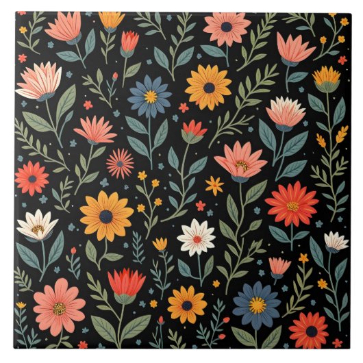 Carreau Collection florale Vintage tendance (Devant)
