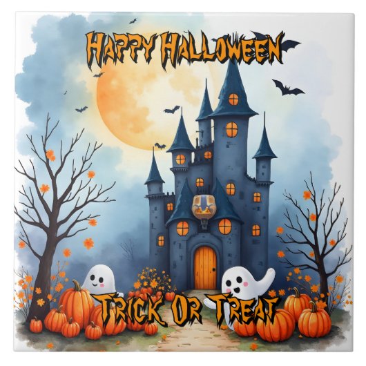 Carreau Collection Halloween Mignonne et Tendance (Devant)