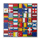 Carreau Collection internationale de drapeaux, drapeaux du (Devant)