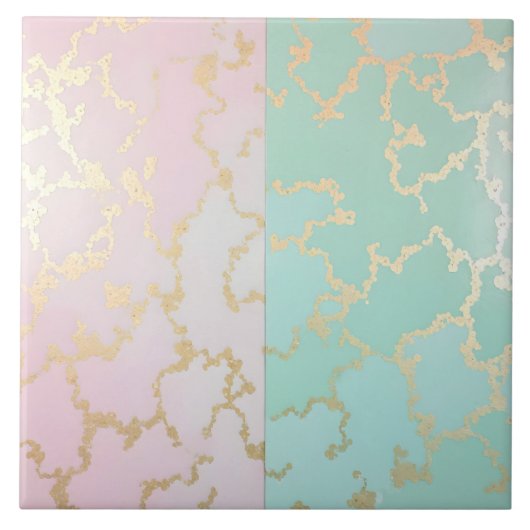 Carreau Collection Luxe Tendance Rose Pâle Menthe Douce Or (Devant)
