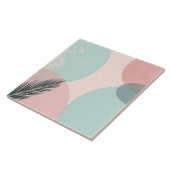 Carreau Collection Moderne Abstraite Rose Pâle Menthe (Côté)