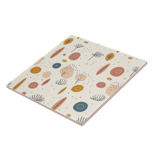 Carreau Collection moderne Boho Retro Abstraite