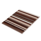 Carreau Collection moderne Brown Blanc Luxe Linge Texture (Côté)