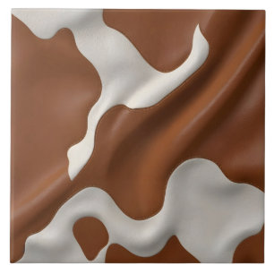 Carreau Collection Moderne en Cuir de Vache Faux Luxueux É