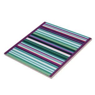 Carreau Collection moderne Purple Green Stripes