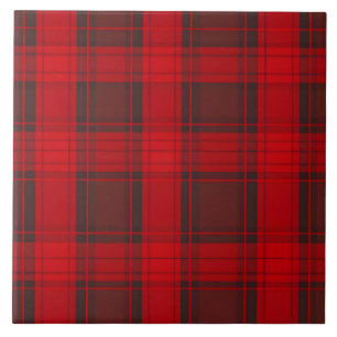 Carreau Collection moderne Tartan Rouge traditionnel