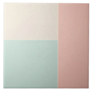Carreau Collection Populaire Abstrait Rose Pâle Menthe