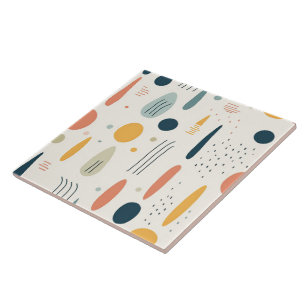 Carreau Collection populaire Abstraite Retro Boho
