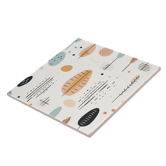 Carreau Collection Retro Boho Abstraite tendance (Côté)