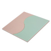 Carreau Collection Rose Pâle Menthe Abstrait Moderne (Côté)