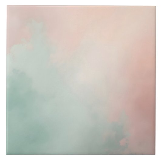 Carreau Collection Rose Pâle Menthe Abstraite Populaire (Devant)