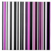 Carreau Collection tendance en rayures blanches roses (Devant)