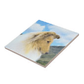 Carreau Collie en Montagne (Rough) Peinture - Chien Art (Côté)