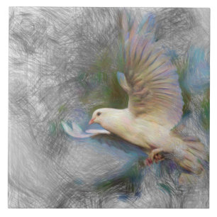 Carreau colombe artistique d'animal