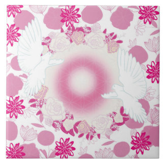 Carreau "Colombe Blanche Paisible – Symbole d'Espoir et de