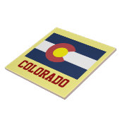 Carreau COLORADO : Drapeau d'Etat du Colorado (Côté)