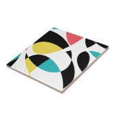 Carreau Coloré, abstrait, moderne, amusant motif géométriq (Côté)