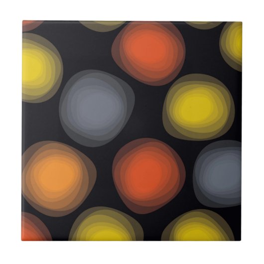 Carreau Coloré, cool, moderne, tendance abstraction fleur (Devant)