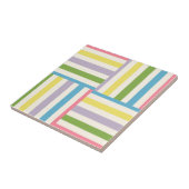 Carreau Coloré été rayé blocs motif (Côté)
