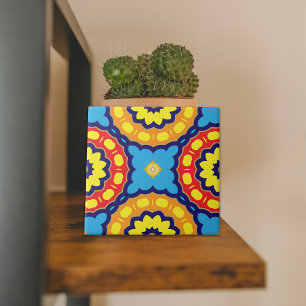 Carreau Coloré marocain Mandala Ethnic Mosaïque géométriqu