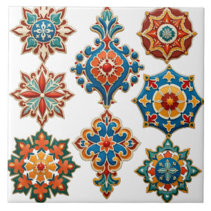 Carreau coloré, marocain, mosaïque,
